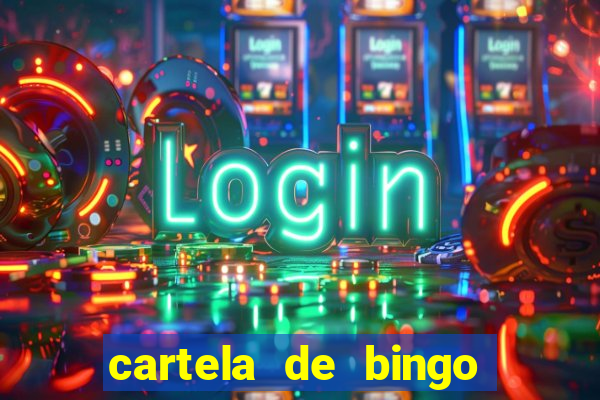 cartela de bingo cha de bebe